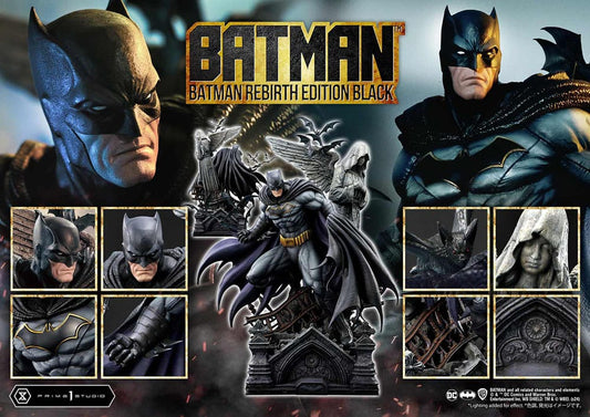 Batman Ultimate Premium Masterline Series Statue 1/4 Batman Rebirth Edition Black Deluxe Bonus Version 71 cm