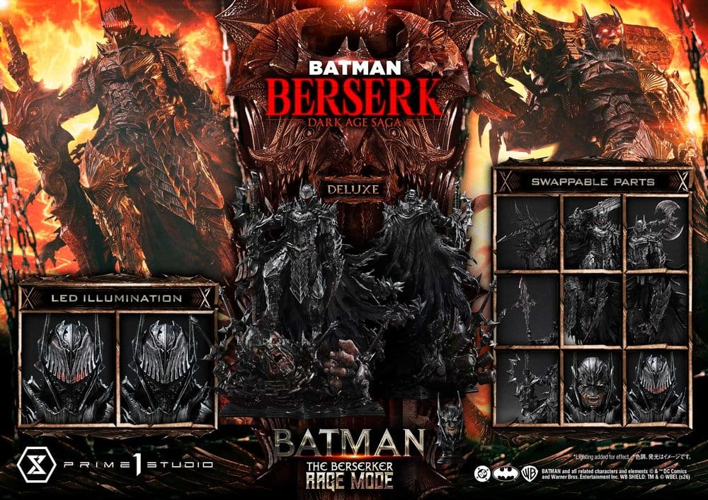 DC Comics Premium Masterline Series Statue 1/4 Batman (Comics) Batman: The Berserker Rage Mode Deluxe Version 93 cm