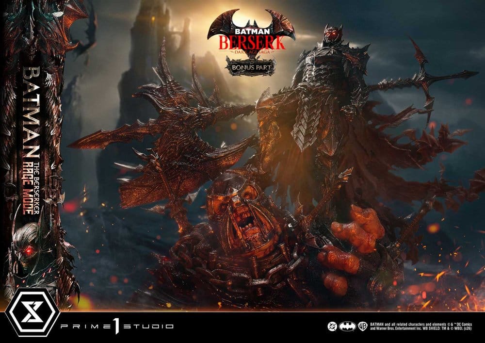 DC Comics Premium Masterline Series Statue 1/4 Batman (Comics) Batman: The Berserker Rage Mode DX Bonus Version 93 cm