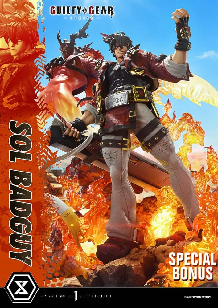 Guilty Gear Strive Ultimate Premium Masterline Series Statue 1/4 Sol Badguy Bonus Version 82 cm