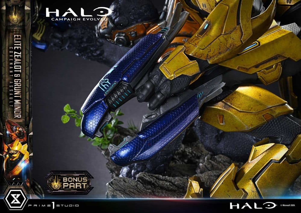 Halo: Campaign Evolved Ultimate Premium Masterline Series Statue 1/4 Elite Zealot & Grunt Minor: Covenant Assault Bonus Version 81 cm
