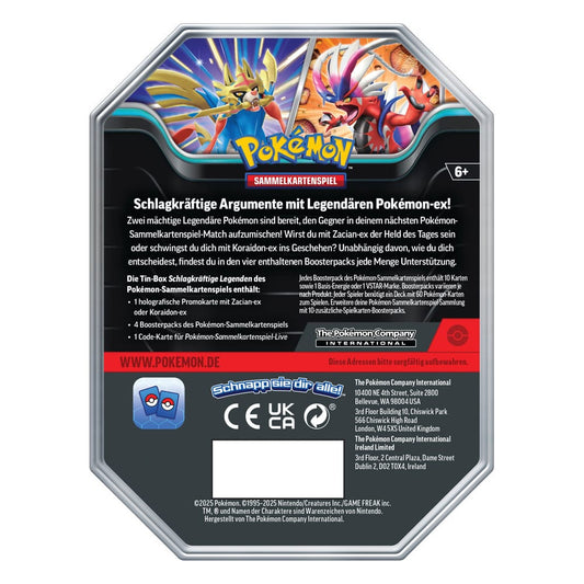 Pokémon TCG Tin 122 Zacian *Deutsche Version*