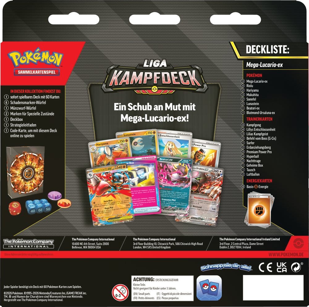 Pokemon TCG Liga-Kampfdeck Mega-Lucario-ex *Deutsche Version*