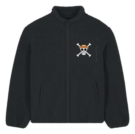 One Piece Sherpa Jacke Logo Größe M