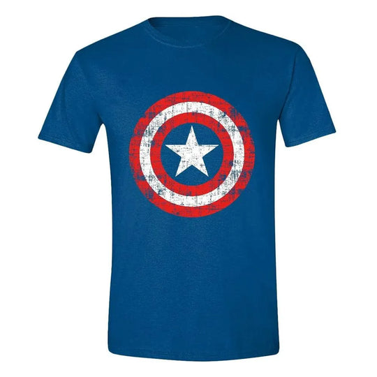 Marvel T-Shirt Captain America Cracked Shield Größe M
