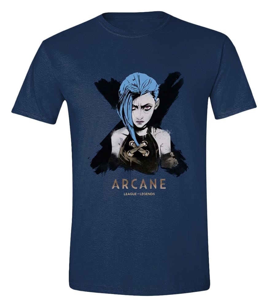 Arcane T-Shirt Jinx Portrait Größe XXL