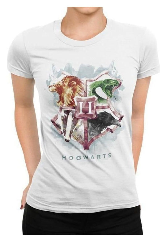 Harry Potter T-Shirt Water Colour Crest Größe L