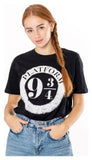 Harry Potter T-Shirt Platform 9 3/4 Raised Print Größe M
