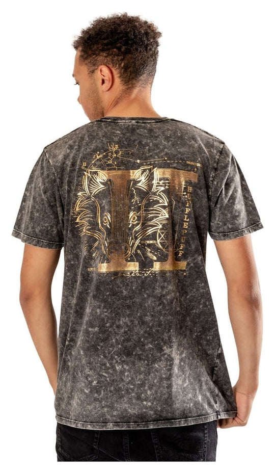 Harry Potter T-Shirt Hufflepuff Acid Wash Größe XL