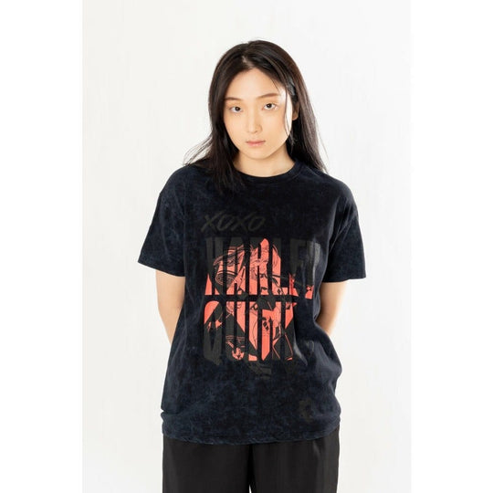 DC Comics T-Shirt Harley Quinn Acid Wash Xoxo Größe L