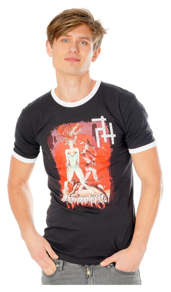 Gotham City Sirens T-Shirt Crossword Black Ringer Größe XXL