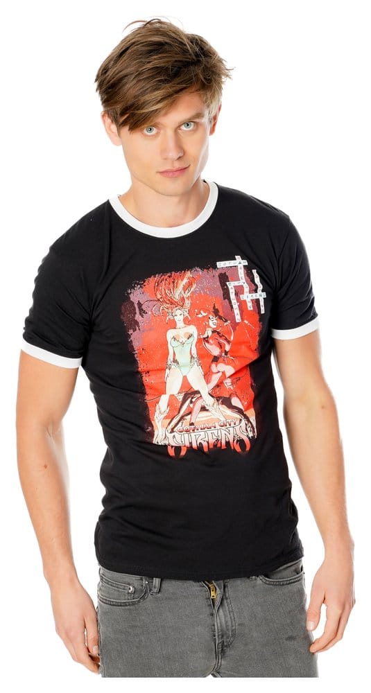 Gotham City Sirens T-Shirt Crossword Black Ringer Größe XXL