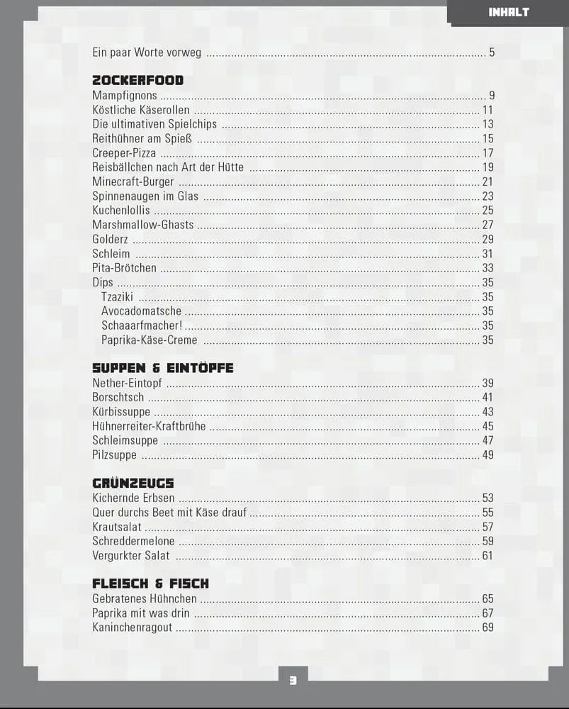 Minecraft Kochbuch *Deutsche Version*