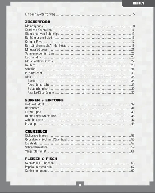 Minecraft Kochbuch *Deutsche Version*