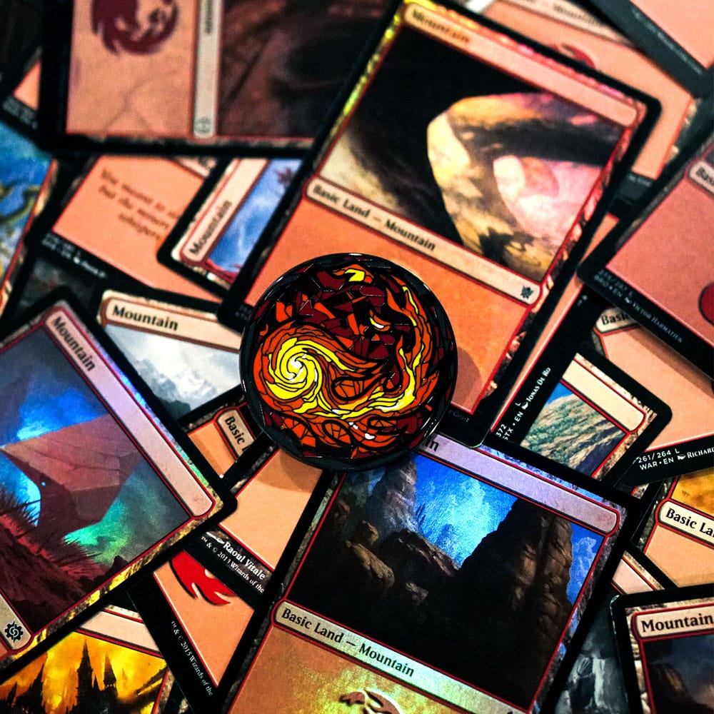 Magic: The Gathering Ansteck-Pins  Blind Box Mystery Stained Glass Lands Sortiment (10)