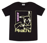 Pokémon T-Shirt Pikachu Neon Black 9-11 Years