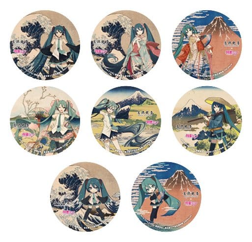 Katsushika Hokusai x Hatsune Miku Ansteck-Buttons 6 cm Blind Box Sortiment (8)
