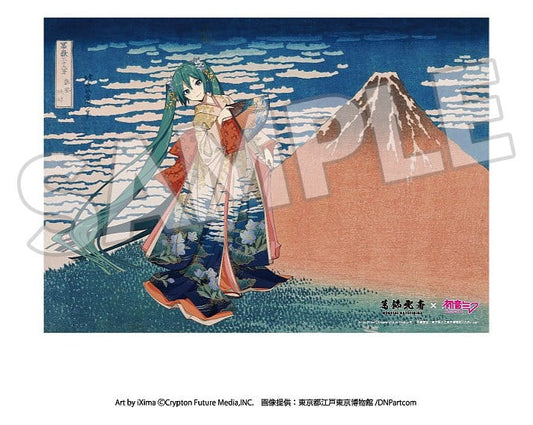Katsushika Hokusai x Hatsune Miku Acrylpanel Thirty-six Views of Mount Fuji Fine Wind, Clear Morning 30 cm