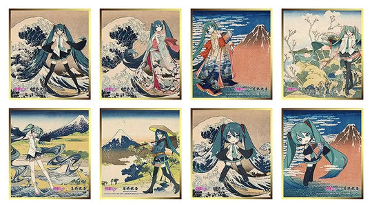 Hatsune Miku x Katsushika Hokusai iXima Shikishi Blind Box Sortiment (8)