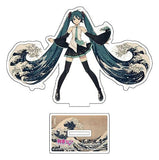 Hatsune Miku x Katsushika Hokusai iXima Die-Cut Acrylaufsteller Sortiment 10 cm