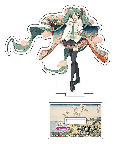 Hatsune Miku x Katsushika Hokusai iXima Die-Cut Acrylaufsteller Sortiment 10 cm