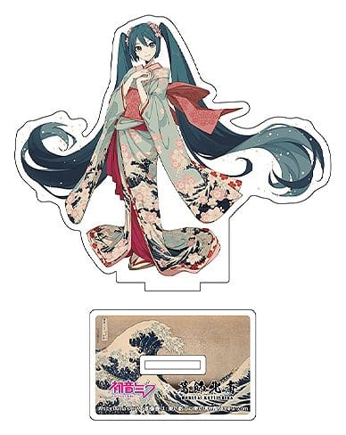 Hatsune Miku x Katsushika Hokusai iXima Die-Cut Acrylaufsteller The Great Wave off Kanagawa (Kimono) 10 cm (5)