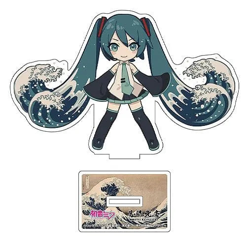 Hatsune Miku x Katsushika Hokusai iXima Die-Cut Acrylaufsteller The Great Wave off Kanagawa (Chibi) 10 cm (5)