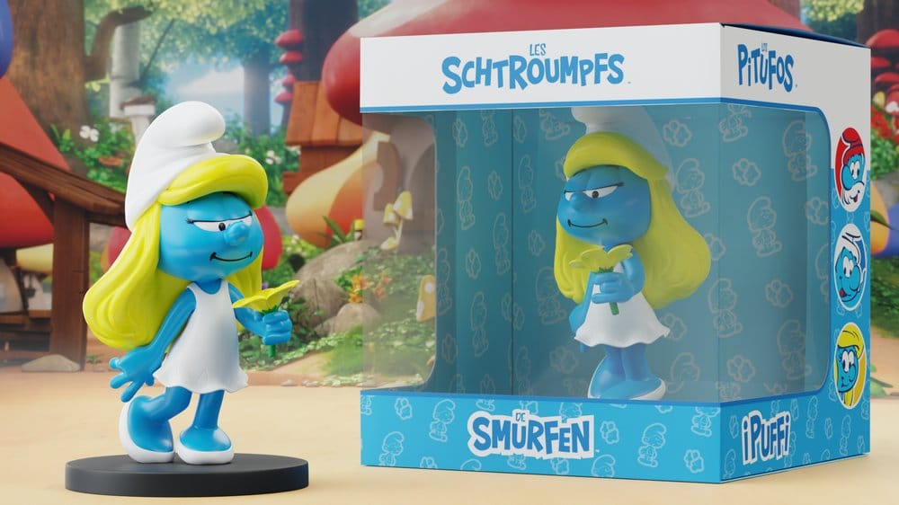 Die Schlümpfe Statue Schlumpfine mit Blume 12 cm