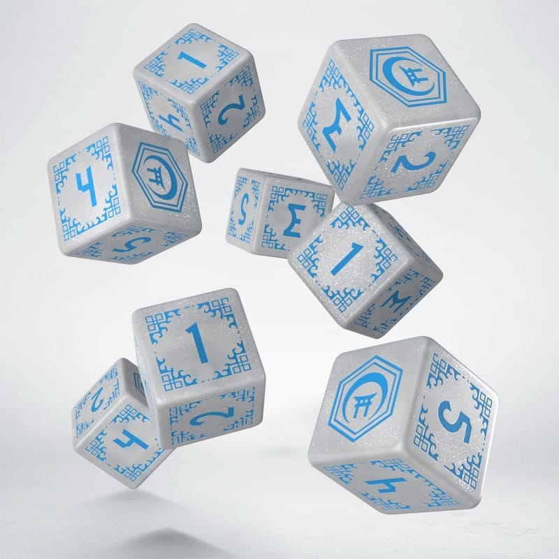 Shadow Scar 8er Würfel Set Essential White & Blue