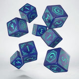 Shadow Scar 8er Würfel Set Essential Blue & Turquoise