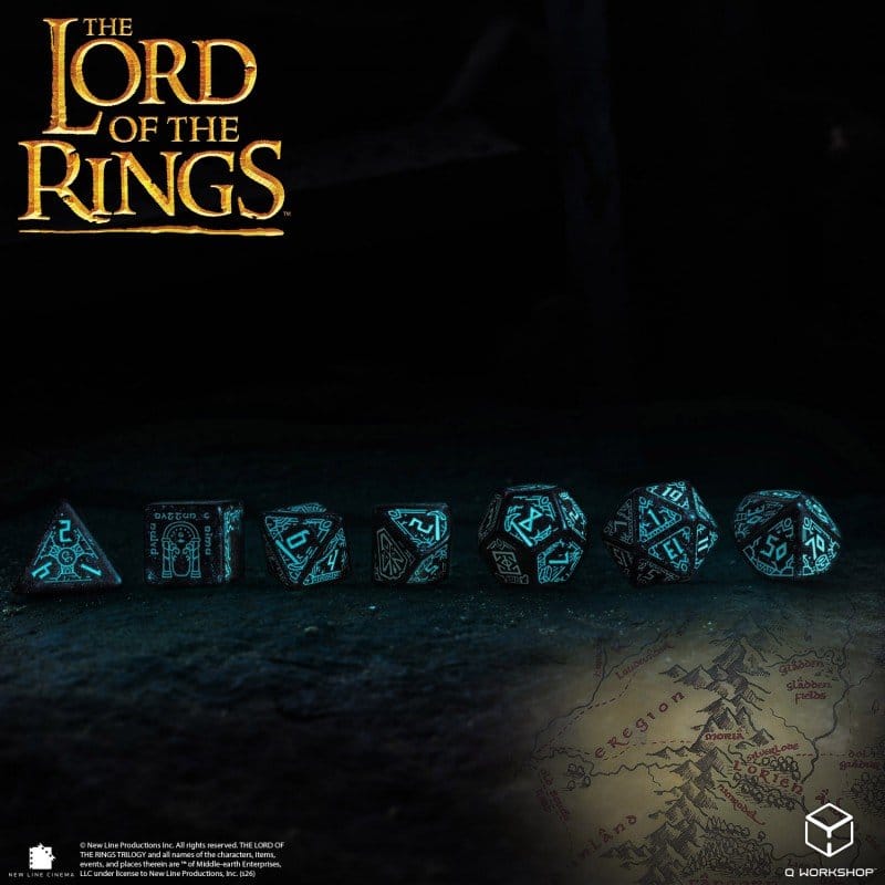Der Herr der Ringe 7er-Würfelset Moria (Glow in the Dark)