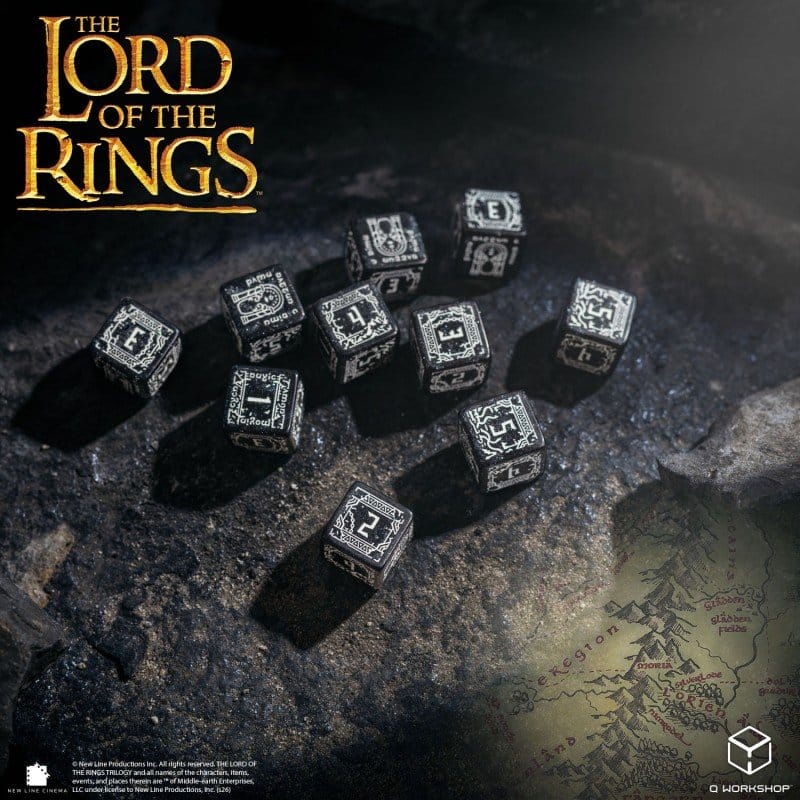 Der Herr der Ringe: 10er D6 Würfelset Moria (Glow in the dark)