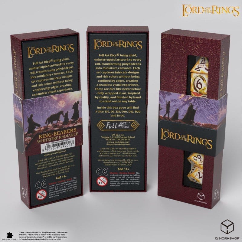 Der Herr der Ringe Full Art 7er-Würfelset Ringträger (Whitefire Radiance)