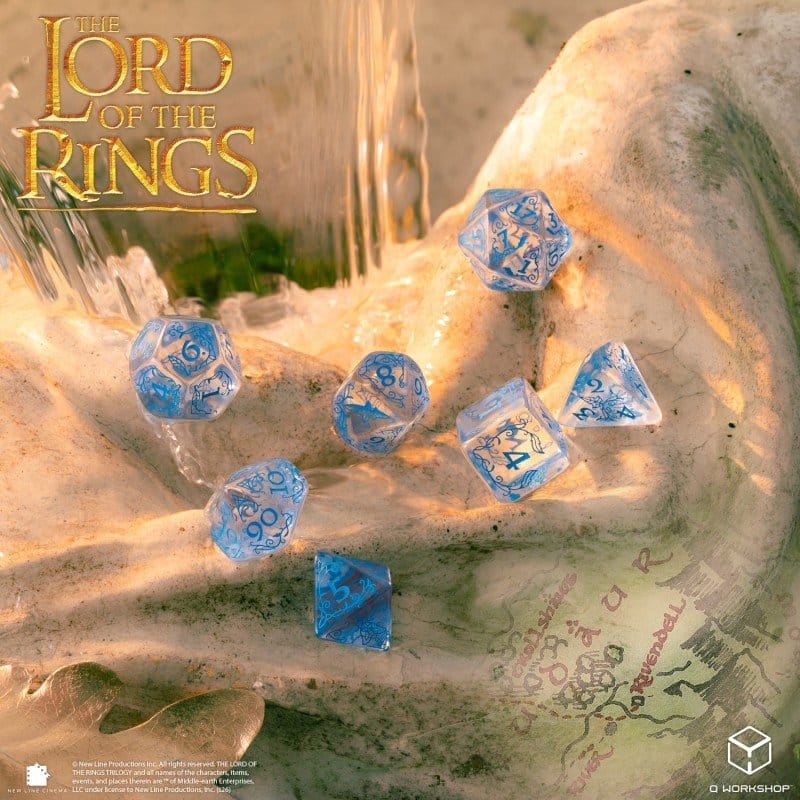 Der Herr der Ringe 7er-Würfelset Bruchtal (Wasser)