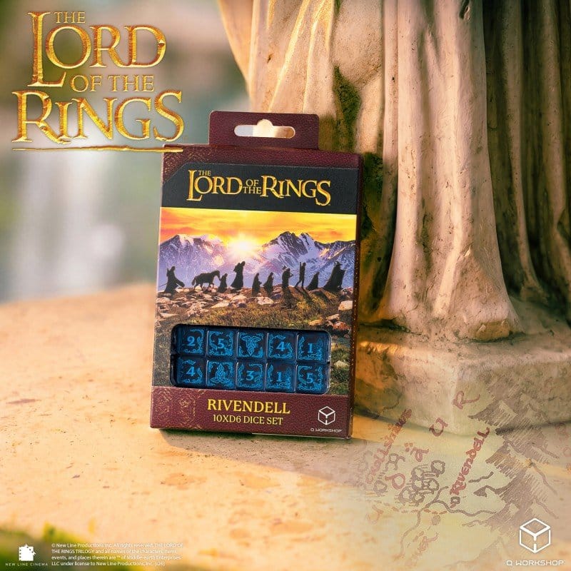 Der Herr der Ringe: 10er D6 Würfelset Bruchtal (Wasser)