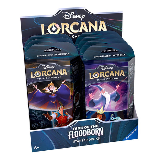 Disney Lorcana TCG Rise of the Floodborn Starter Decks Display (8) *Englische Edition*