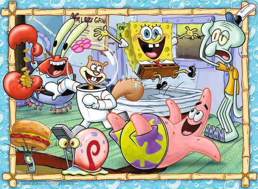 SpongeBob Schwammkopf Kinderpuzzle XXL Neue Abenteuer in Bikini Bottom (200 Teile)