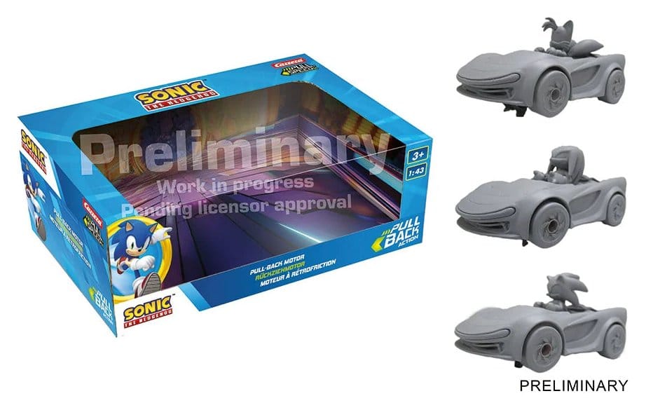 Sonic the Hedgehog Pull & Speed Auto mit Rückziehmotor Sonic Racing CrossWorlds - Pack of 3