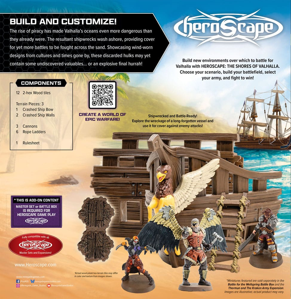 Heroscape Terrain-Erweiterung Shores of Valhalla *Englische Version*