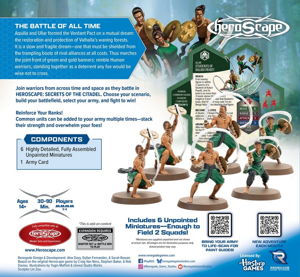 Heroscape Brettspiel Armee-Erweiterung Students of Kalari Pyatt *Englische Version*