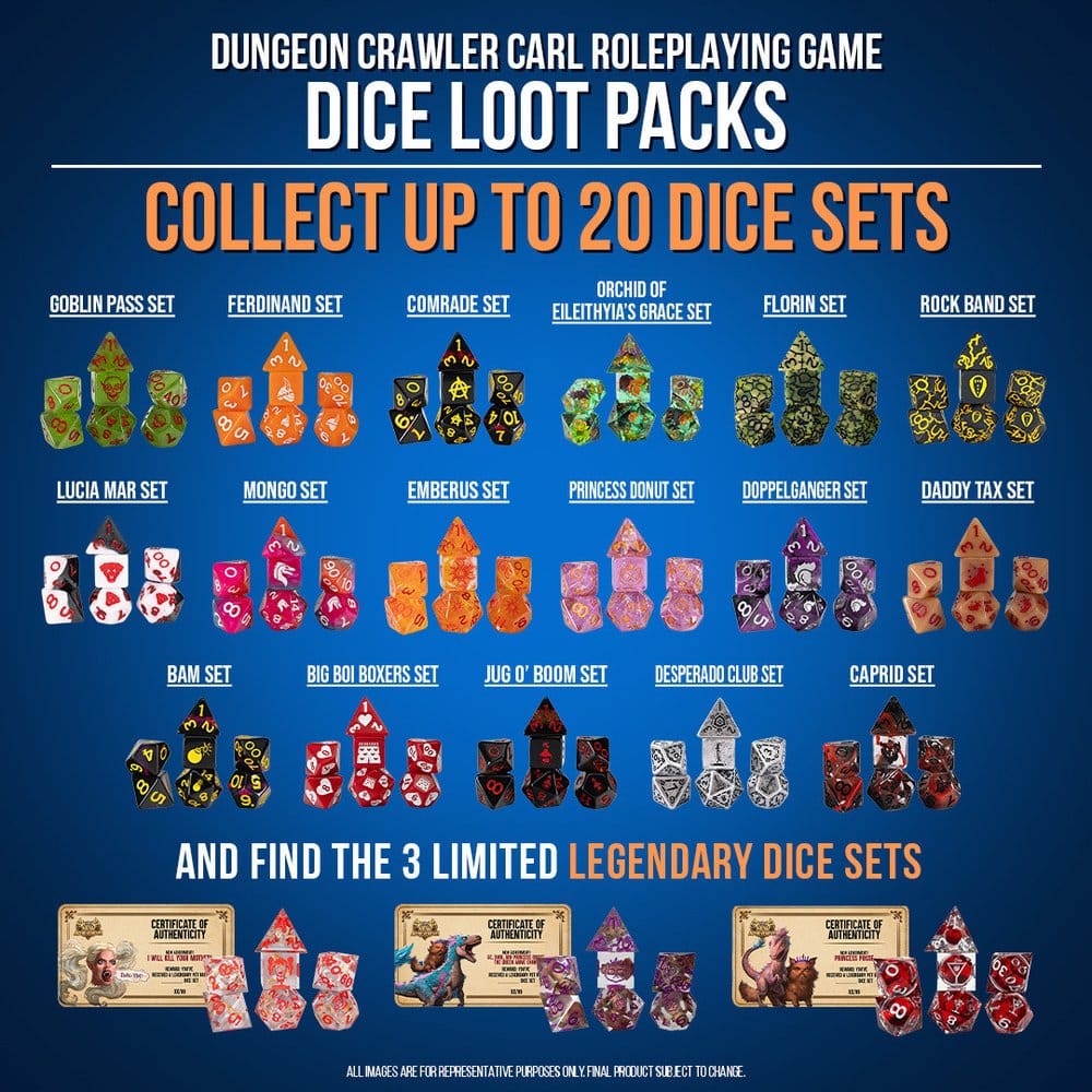 Dungeon Crawler Carl Würfel Blind Box Display (20)
