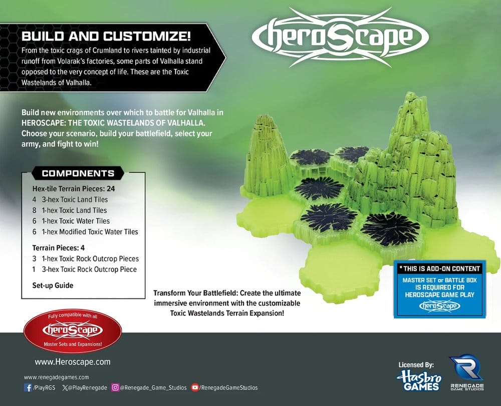 Heroscape Geländeerweiterung Toxic Wastelands of Valhalla *Englische Version*