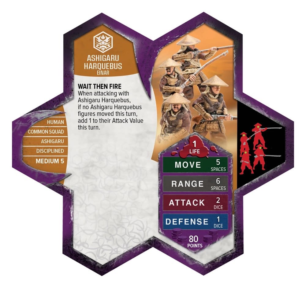 Heroscape Armeeerweiterung Ashigaru Harquebus Remastered – Standard Edition *Englische Version*