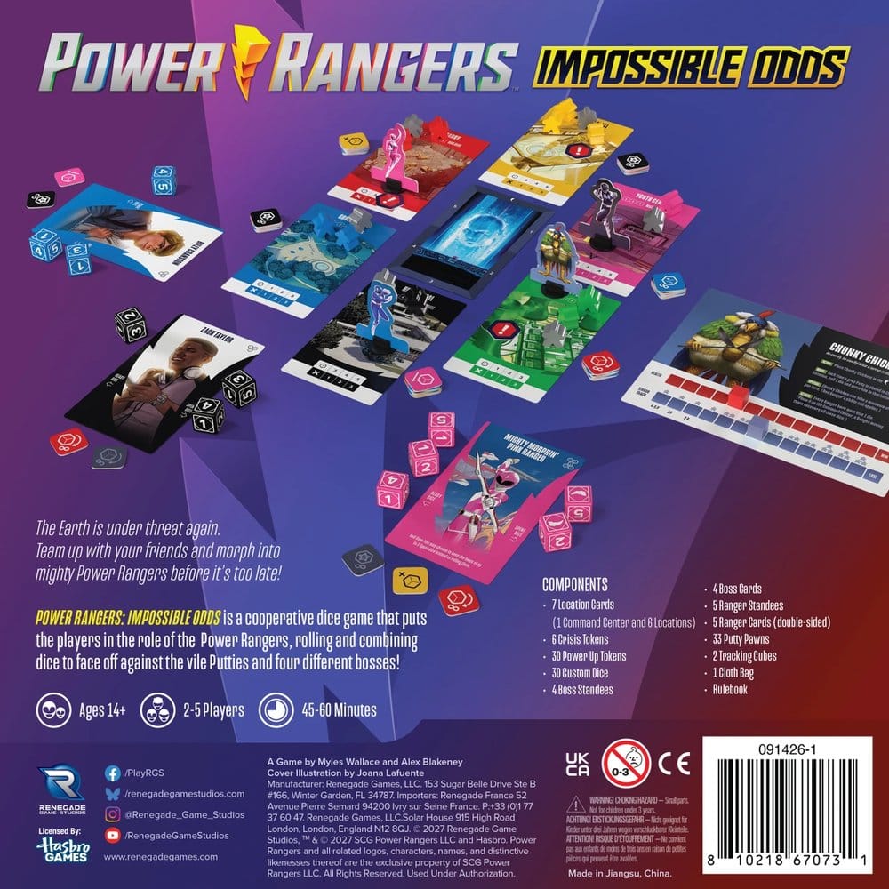 Power Rangers Würfelspiel Impossible Odds *Englische Version*