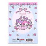 Sanrio Notizbuch Kuromi & My Melody Pastel Flower Holographic Checkered