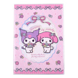 Sanrio Notizbuch Kuromi & My Melody Pastel Flower Holographic Checkered