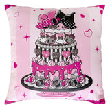 Sanrio Pink Black Party Series Kissen Kuromi & My Melody 35 x 35 cm