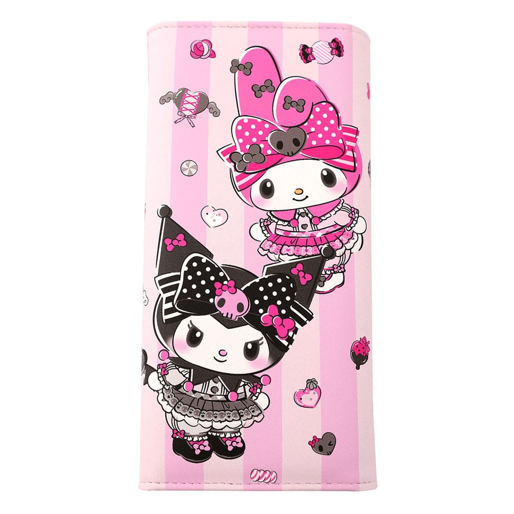 Sanrio Pink Black Party Series Geldbörse Kuromi & My Melody