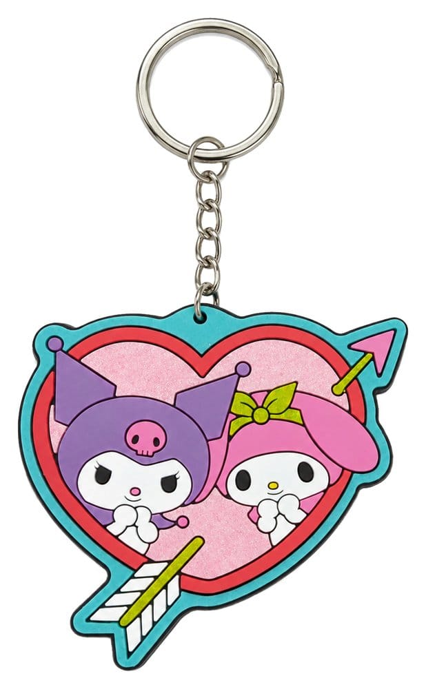 Sanrio Gummi-Schlüsselanhänger Kuromi & My Melody 6 cm