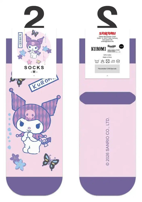 Sanrio Socken Kuromi Japanese Short 36-40